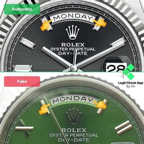 rolex day date real vs fake